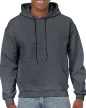 Gildan GI18500 unisex kapucnis pulóver - dark heather szín
