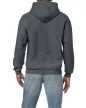 Gildan GI18500 unisex kapucnis pulóver - dark heather szín