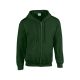 Gildan GI18600 unisex cipzáros kapucnis pulóver - forest green szín