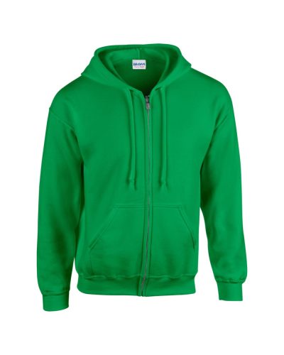 Gildan GI18600 unisex cipzáros kapucnis pulóver - irish green szín