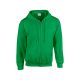 Gildan GI18600 unisex cipzáros kapucnis pulóver - irish green szín