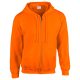 Gildan GI18600 unisex cipzáros kapucnis pulóver - safety orange szín