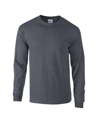 Gildan GI2400 unisex kereknyakú pulóver - dark heather szín