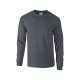 Gildan GI2400 unisex kereknyakú pulóver - dark heather szín