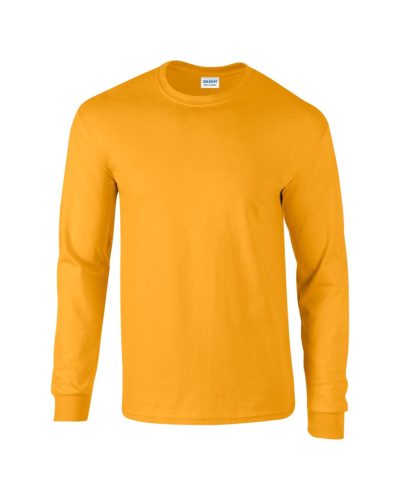 Gildan GI2400 unisex kereknyakú pulóver - gold szín