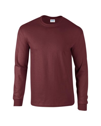 Gildan GI2400 unisex kereknyakú pulóver - maroon szín