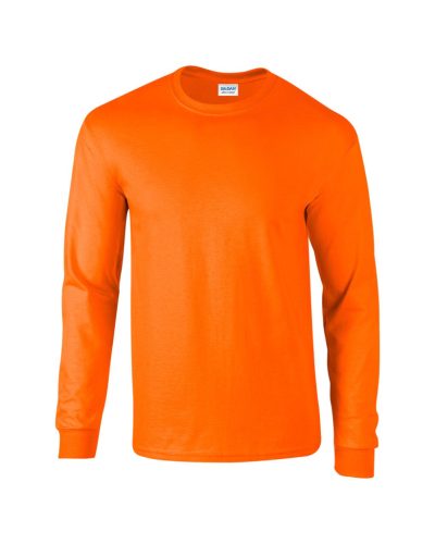 Gildan GI2400 unisex kereknyakú pulóver - safety orange szín