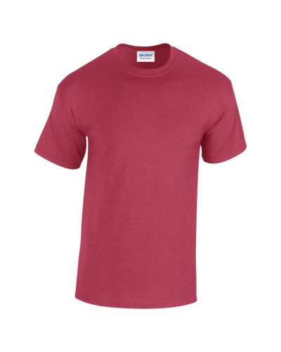 Gildan GI5000 unisex kereknyakú rövid ujjú póló - antique cherry red szín