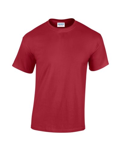 Gildan GI5000 unisex kereknyakú rövid ujjú póló - cardinal red szín