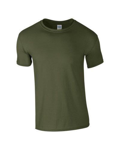 Gildan GI64000 unisex kereknyakú rövid ujjú póló - military green szín