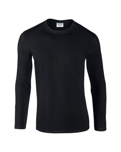 Gildan GI64400 hosszú ujjú unisex póló - black szín