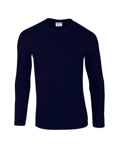 Gildan GI64400 hosszú ujjú unisex póló - navy szín