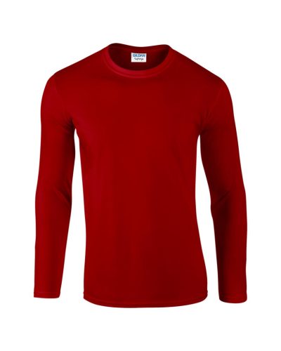 Gildan GI64400 hosszú ujjú unisex póló - red szín