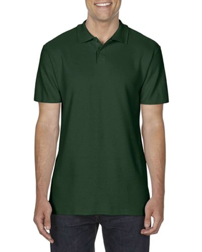 Gildan GI64800 férfi galléros pique póló - forest green szín