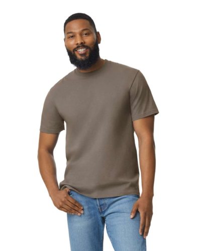 Gildan GI65000 unisex rövid ujjú póló - brown savana szín