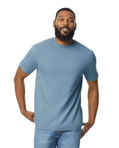 Gildan GI65000 unisex rövid ujjú póló - stone blue szín