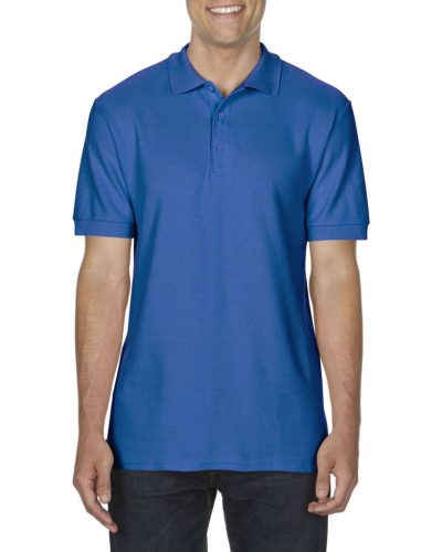 Gildan GI85800 unisex galléros pique pamut póló - royal szín