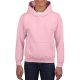 Gildan GIB18500 kevertszálú kapucnis gyerek pulóver - light pink szín