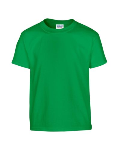 Gildan GIB5000 rövid ujjú pamut gyerek póló - irish green szín