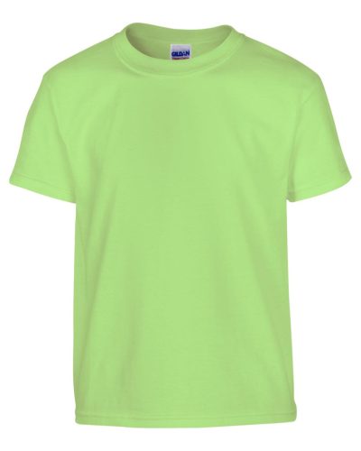 Gildan GIB5000 rövid ujjú pamut gyerek póló - mint green szín