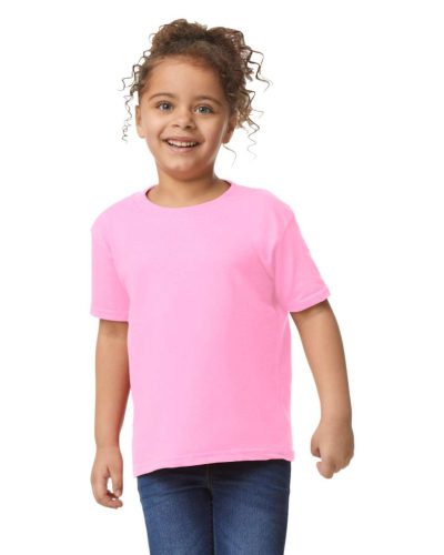 Gildan GIP5100 rövid ujjú pamut póló kisgyerekeknek - light pink szín