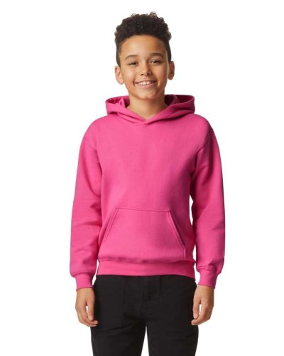 Gildan GIBSF500 kapucnis gyerek pulóver - pink lemonade szín