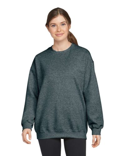 Gildan GISF000 kevertszálú unisex pulóver - dark heather szín