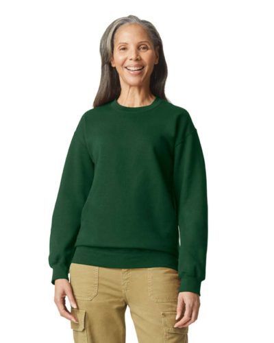 Gildan GISF000 kevertszálú unisex pulóver - forest green szín