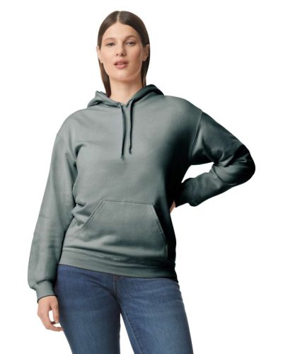 Gildan GISF500 kevertszálú unisex kapucnis pulóver - dark heather szín