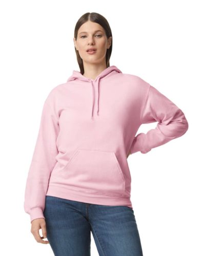 Gildan GISF500 kevertszálú unisex kapucnis pulóver - light pink szín