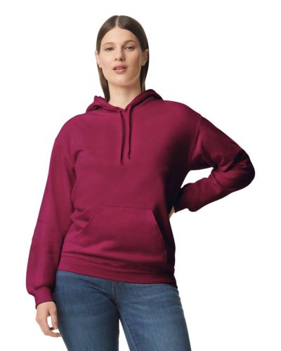 Gildan GISF500 kevertszálú unisex kapucnis pulóver - maroon szín