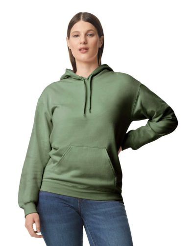 Gildan GISF500 kevertszálú unisex kapucnis pulóver - military green szín