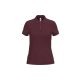 iDeal Basic IB221 női galléros pique póló ideal burgundy színben