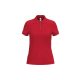 iDeal Basic IB221 női galléros pique póló ideal red színben