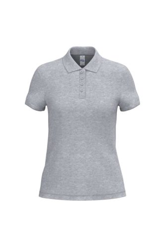 iDeal Basic IB296 női galléros pique póló ideal oxford grey színben