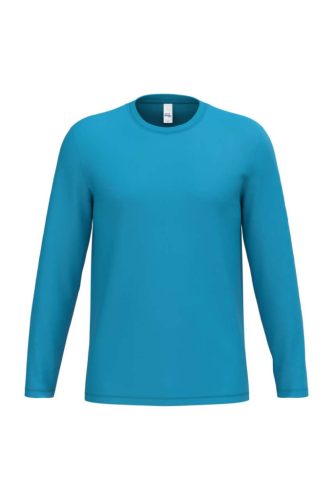 iDeal Basic IB323 unisex hosszú ujjú póló ideal atoll blue színben
