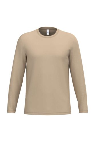 iDeal Basic IB323 unisex hosszú ujjú póló ideal sand színben