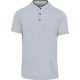 Kariban KA223 mandarin galléros férfi póló - Oxford grey/black szín