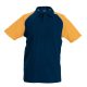 Kariban KA226 kéttónusú galléros férfi póló - navy/orange szín
