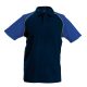 Kariban KA226 kéttónusú galléros férfi póló - navy/royal blue szín