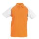 Kariban KA226 kéttónusú galléros férfi póló - orange/white szín