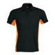 Kariban KA232 kéttónusú galléros férfi pique póló - black/orange szín