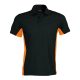 Kariban KA232 kéttónusú galléros férfi pique póló - black/orange szín