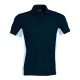Kariban KA232 kéttónusú galléros férfi pique póló - navy/sky blue szín
