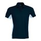 Kariban KA232 kéttónusú galléros férfi pique póló - navy/sky blue szín