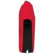 Kariban KA232 kéttónusú galléros férfi pique póló - red/black szín