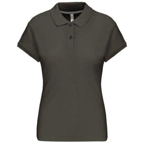 Kariban KA242 galléros női póló - dark khaki szín