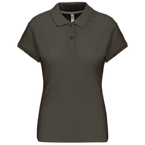 Kariban KA242 galléros női póló - dark khaki szín