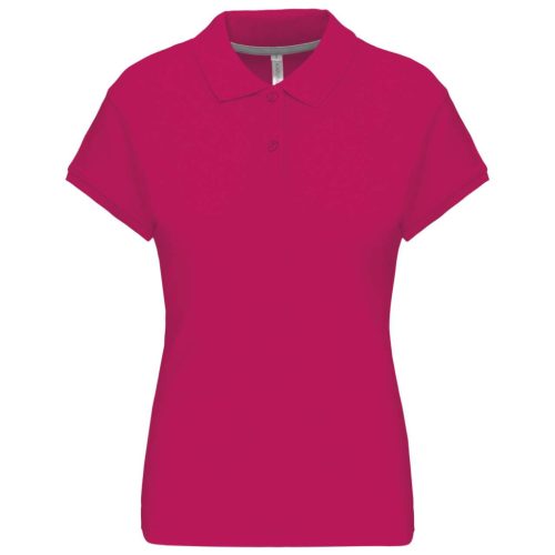 Kariban KA242 galléros női póló - fuchsia szín