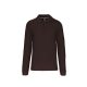 Kariban KA243 hosszú ujjú galléros férfi póló - chocolate szín